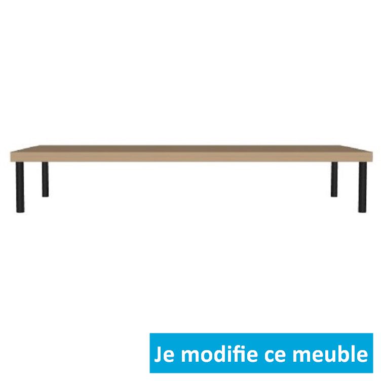 Table basse personnalisée bois chêne noir