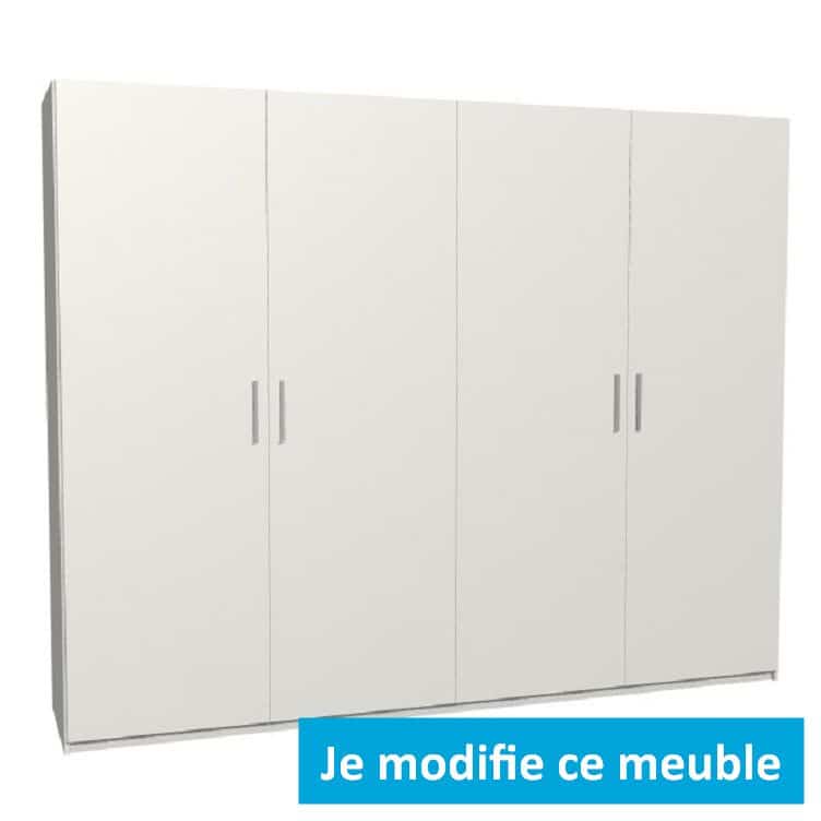 Armoire 2 Portes Pour Dressing Collection Modulo Coloris Chêne Et