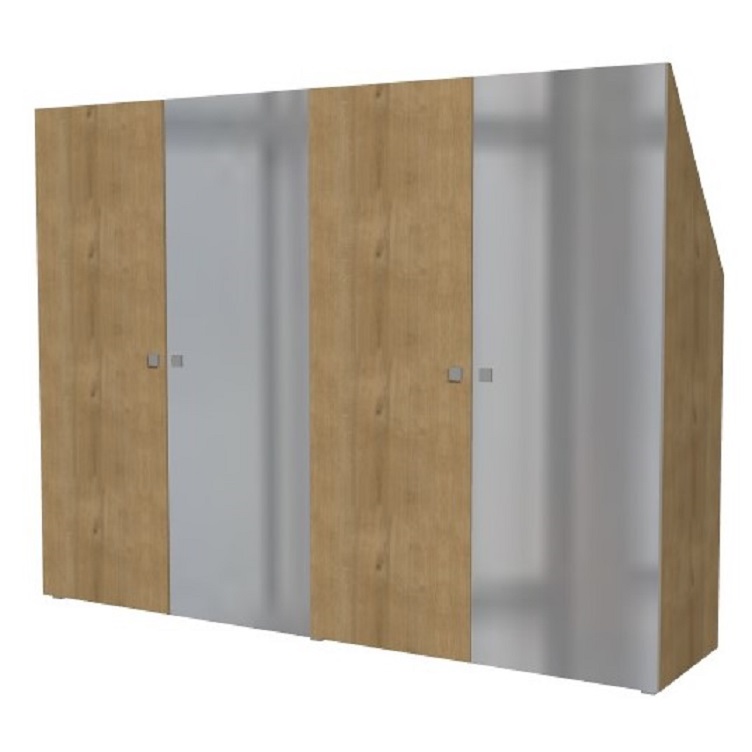 Dressing sous pente arrière portes miroir