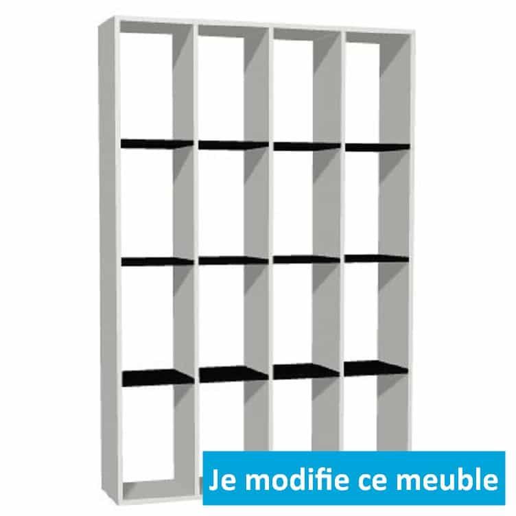 Bibliothèque en PVC noir et blanc