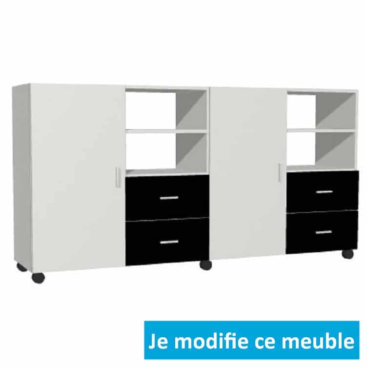 Meuble sur roulette en PVC sur mesure