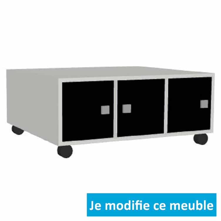 Meuble bas sur roulette table