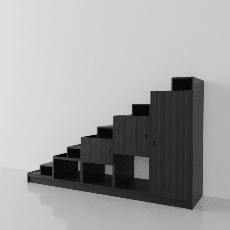 Escalier sur mesure en bois noir