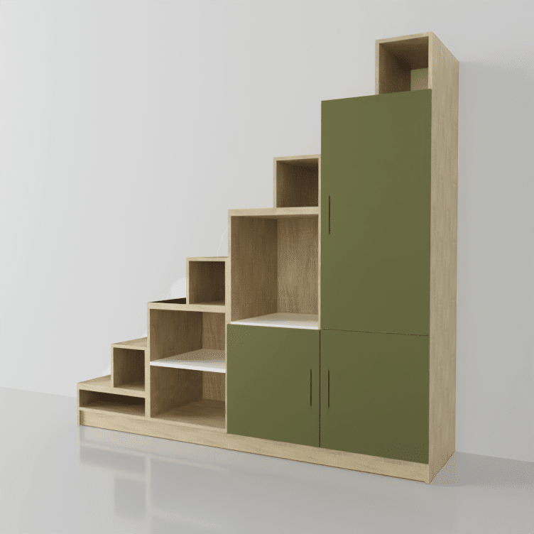 Escalier sur mesure en bois vert