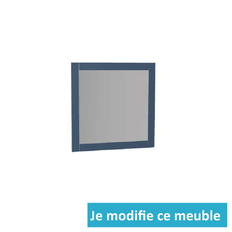 Miroir mural avec encadrement bois bleu