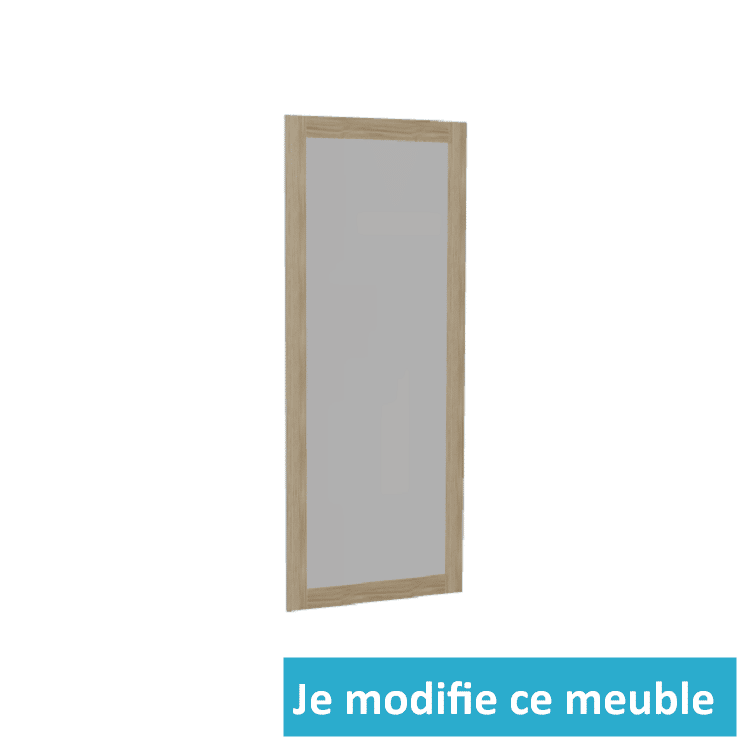 Grand miroir mural avec encadrement en bois