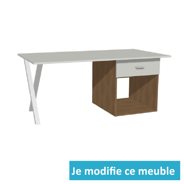 Bureau a personnaliser un caisson