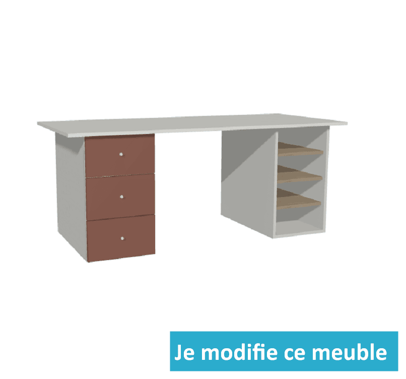 Bureau moderne avec caissons