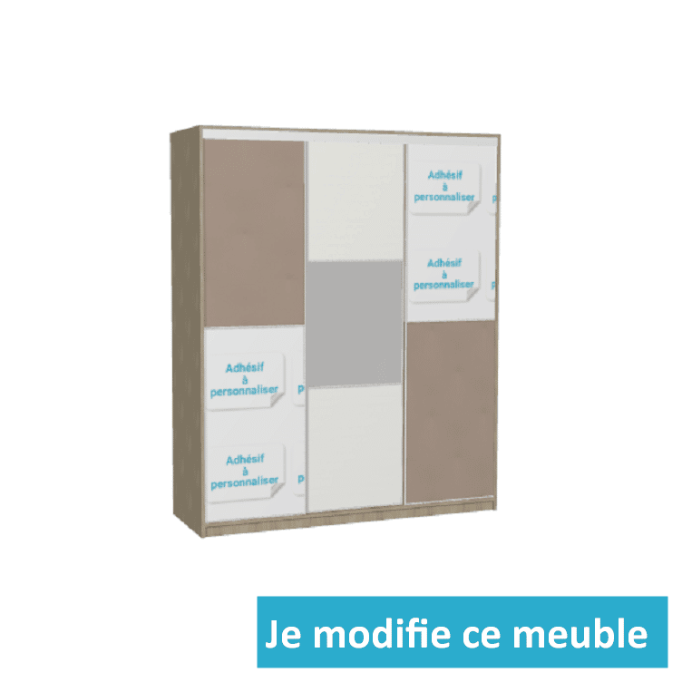 Dressing à personnaliser avec portes coulissantes en stickers