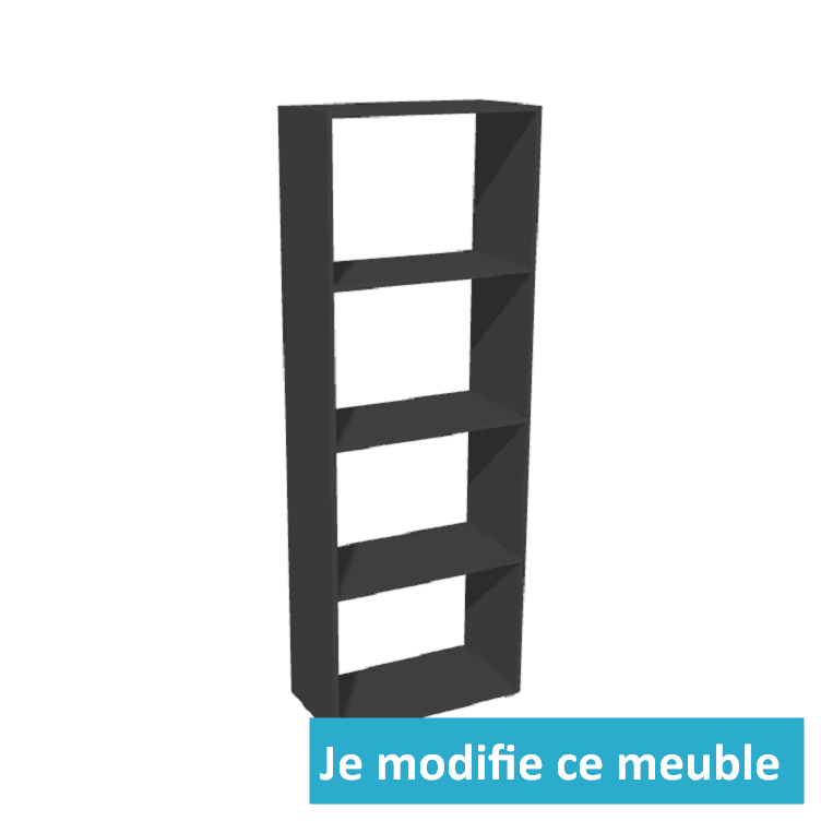 Haute étagère sur mesure avec compartiments