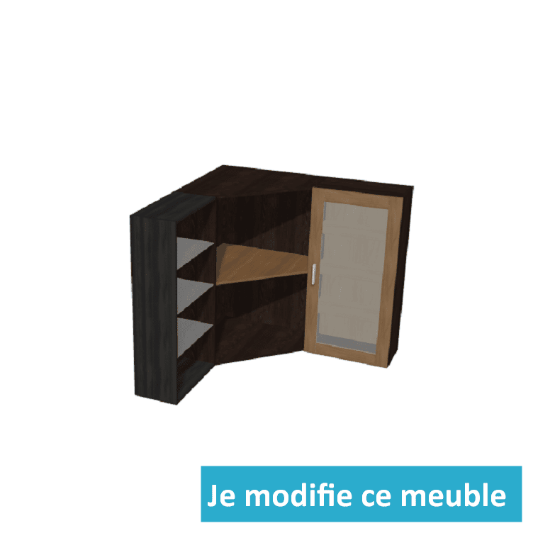 Bibliothèque personnalisé angle droit avec casiers