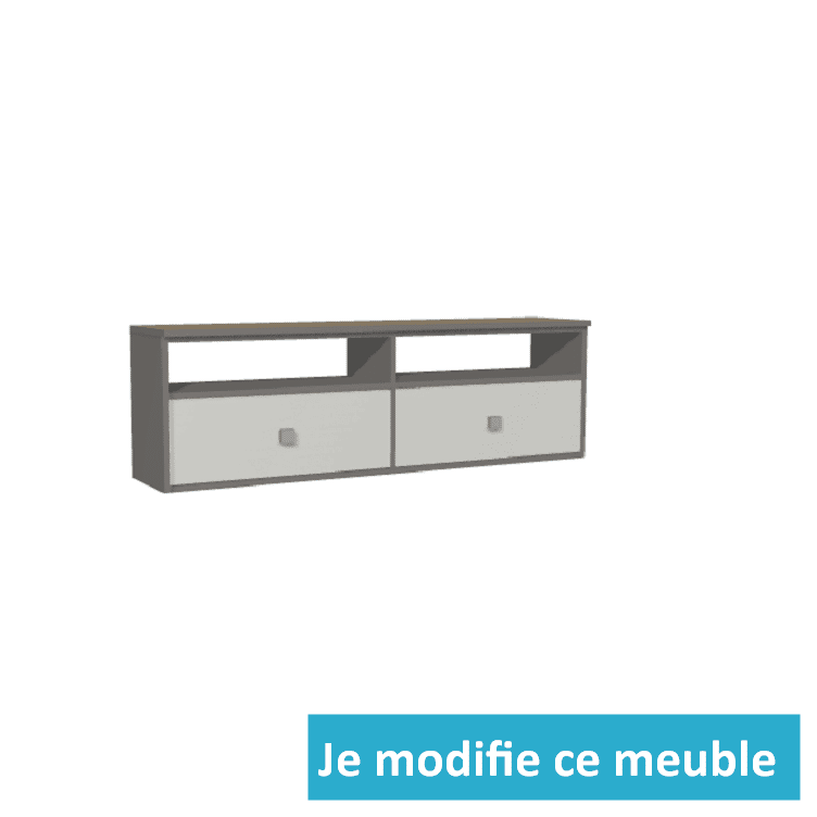 Petit meuble de rangement avec assise et tiroirs