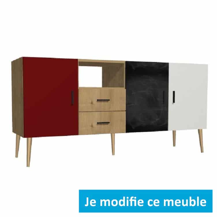 Meuble bas sur mesure en ligne avec stickers
