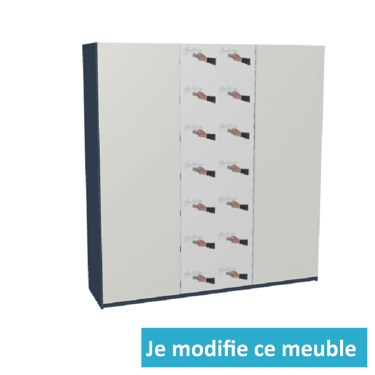 Armoire sur mesure avec plateau tableau blanc effaçable
