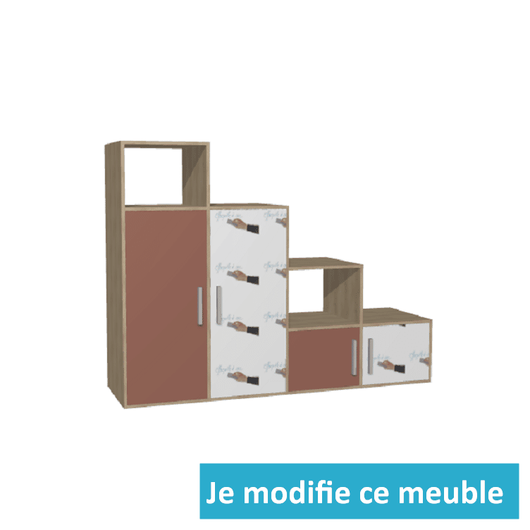 Meuble sous escalier avec tableau effaçable