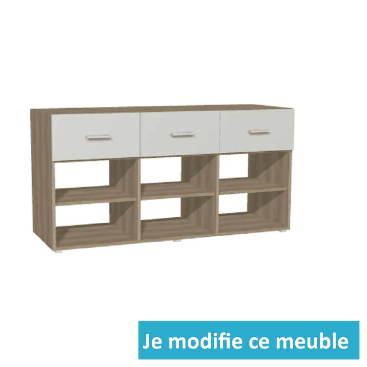 Meuble avec casiers salle de bain