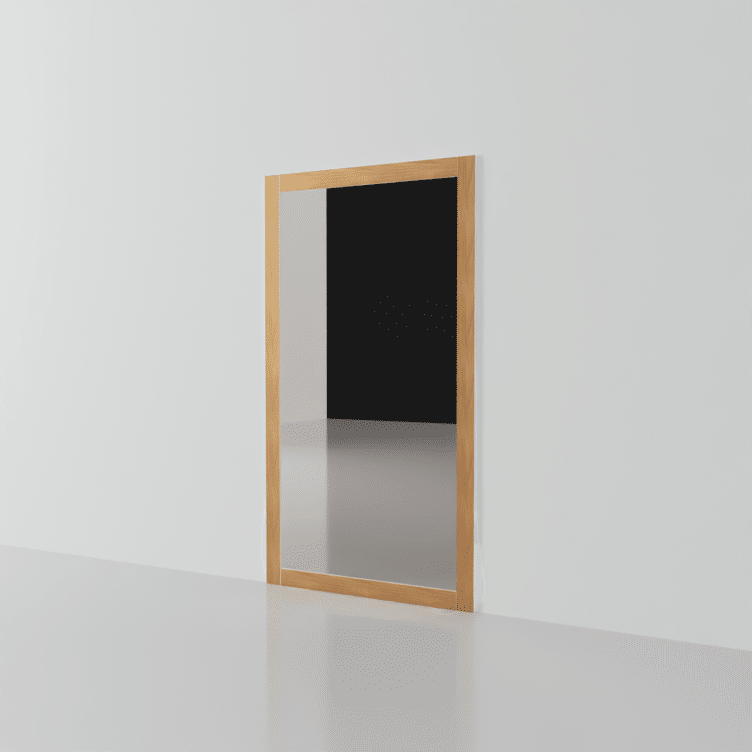 miroir sur mesure avec encadrement en bois