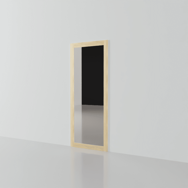 miroir sur mesure avec encadrement en bois