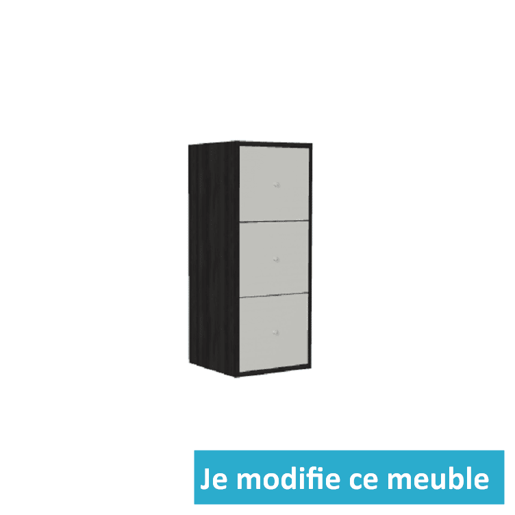 Socle pour sculpture sur mesure avec 3 tiroirs
