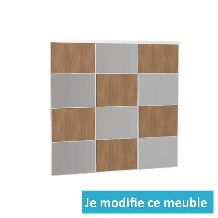 Portes coulissantes seules sur mesure avec miroir