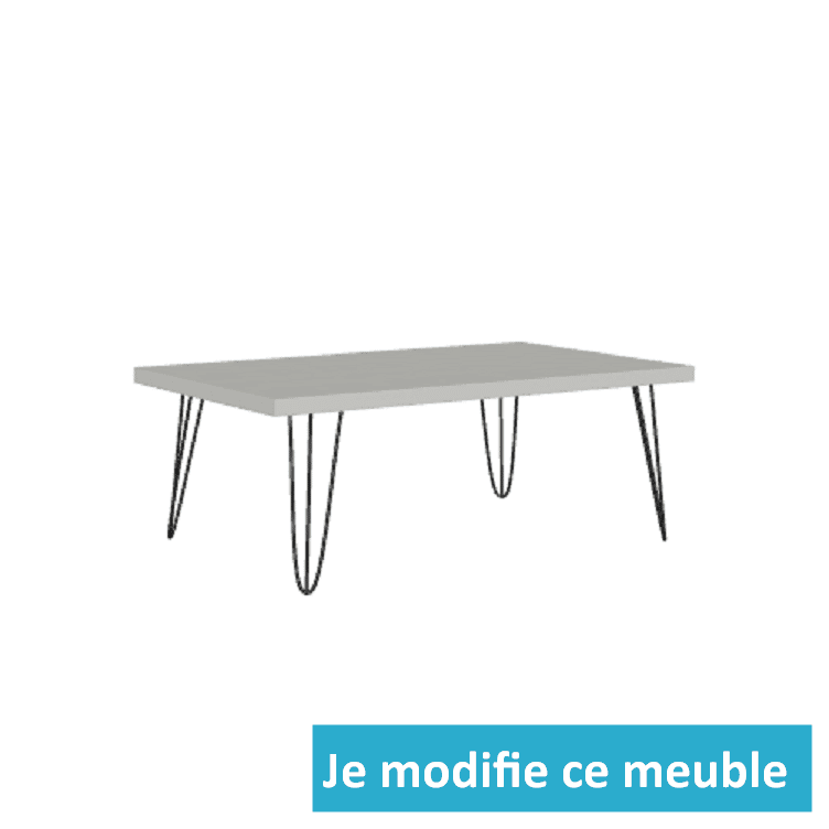Table basse personnalisée noir et blanche