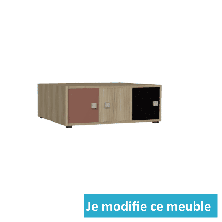 Meuble TV sur-mesure chêne rangements