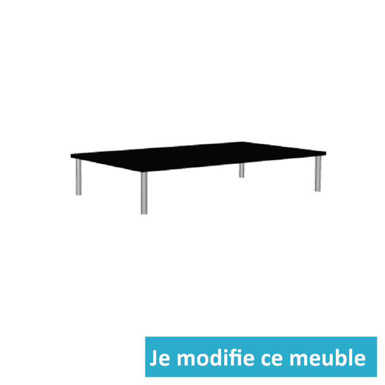 Table basse sur mesure avec plateau tableau noir pour craie