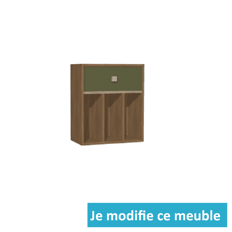Table de chevet olive rangement et tiroir