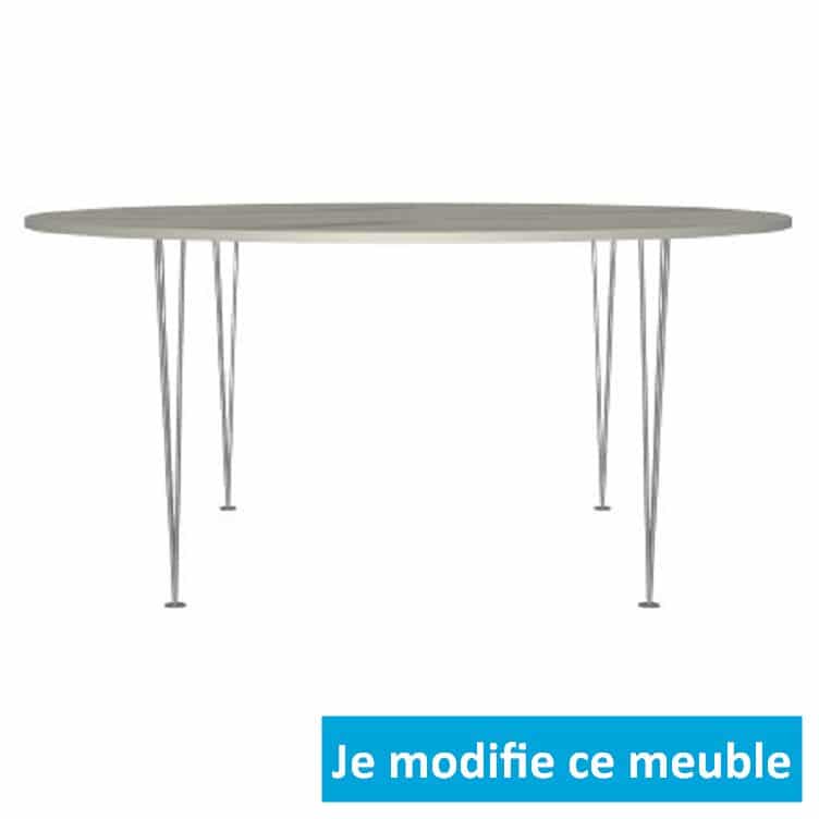Table ronde sur mesure marbre et métal