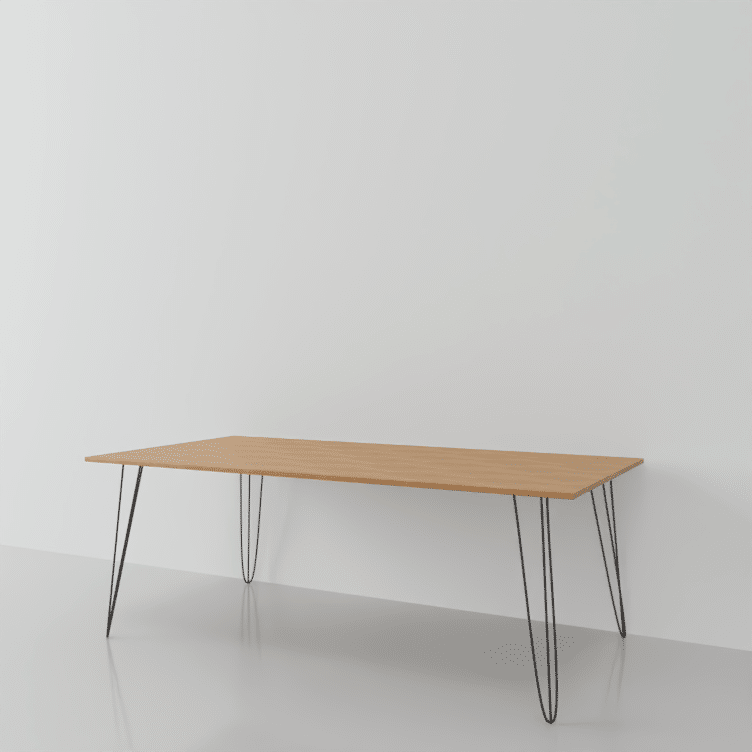 Longue table de salle à manger sur-mesure en bois