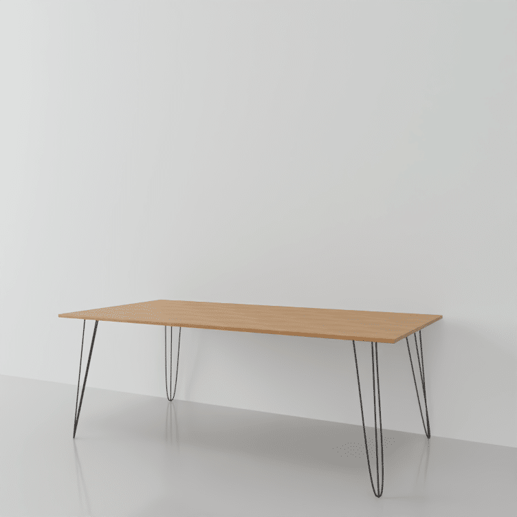 Table de salle à manger sur mesure avec plateau en bois