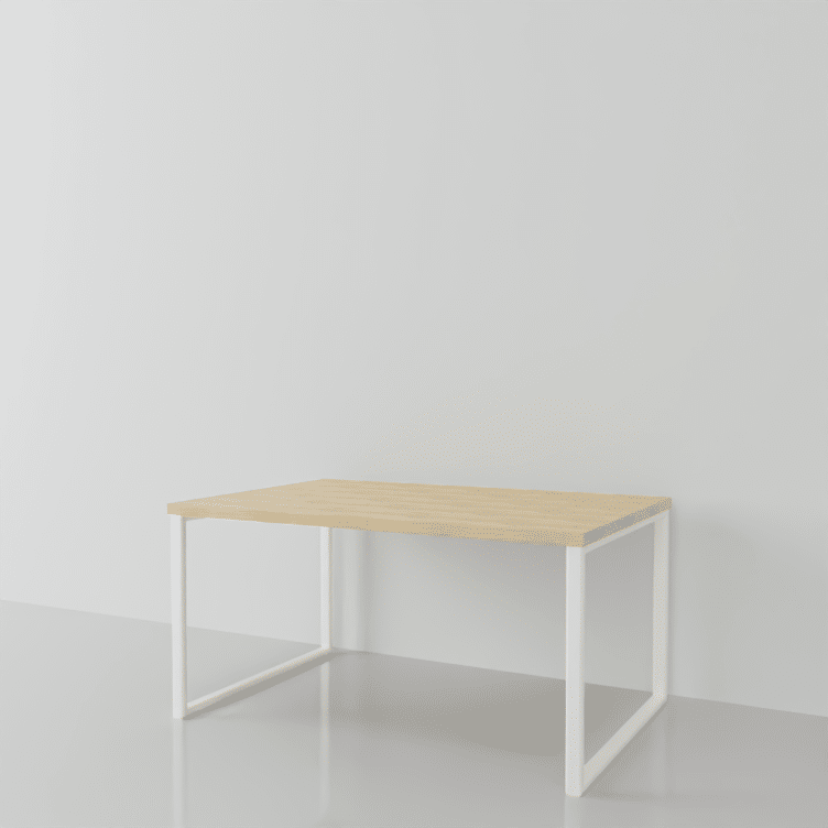 Table de repas sur-mesure avec pieds en acier