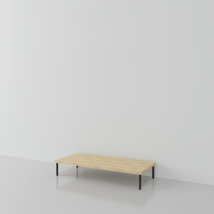 Table basse personnalisée bois et pieds noirs