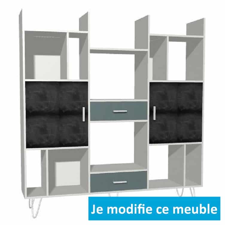 Bibliothèque destructurée tableau craie