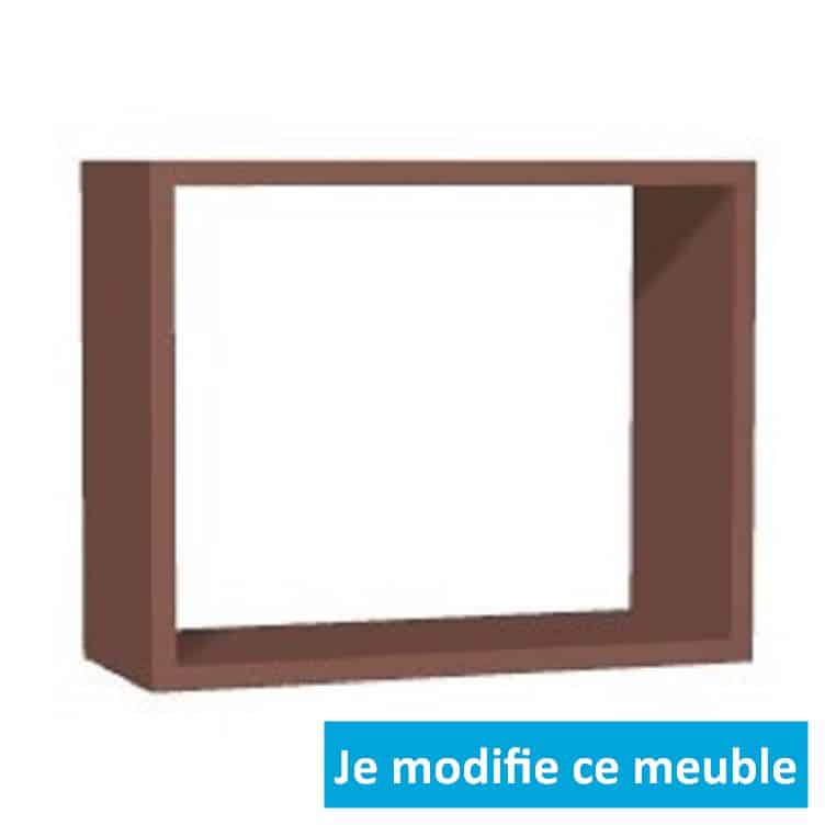 Etagère murale carré sans fond sur mesure