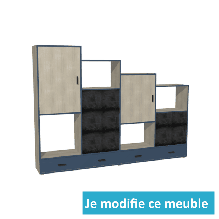 meuble sous pente en tableau noir pour craie