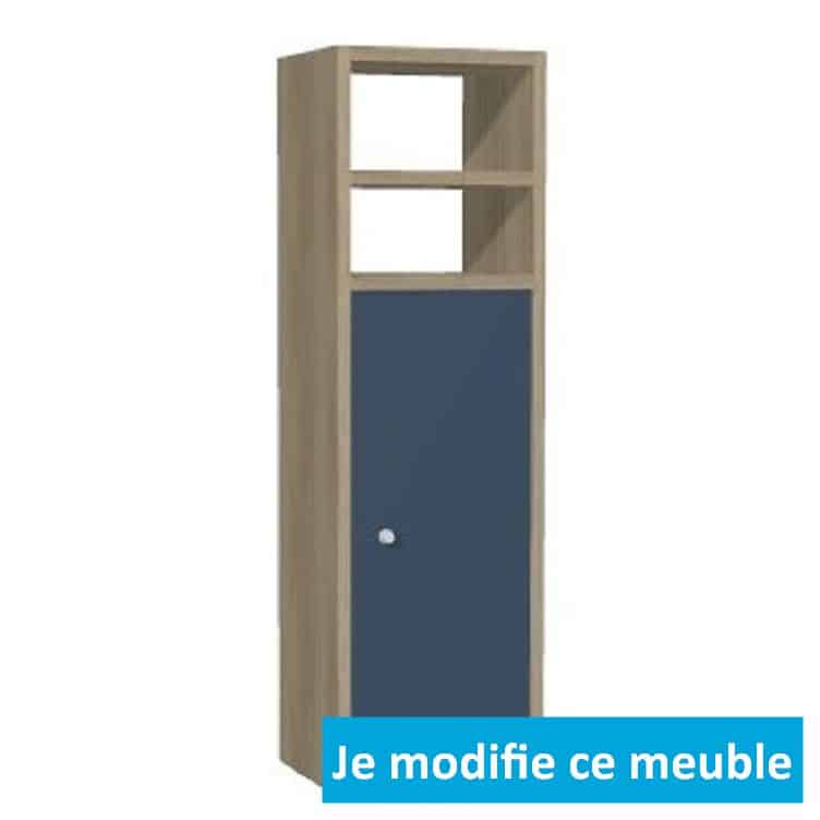 Meuble toilette bleu