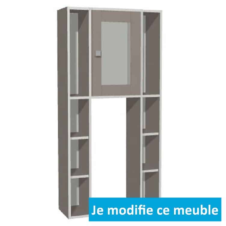 Meuble haut avec porte et niches