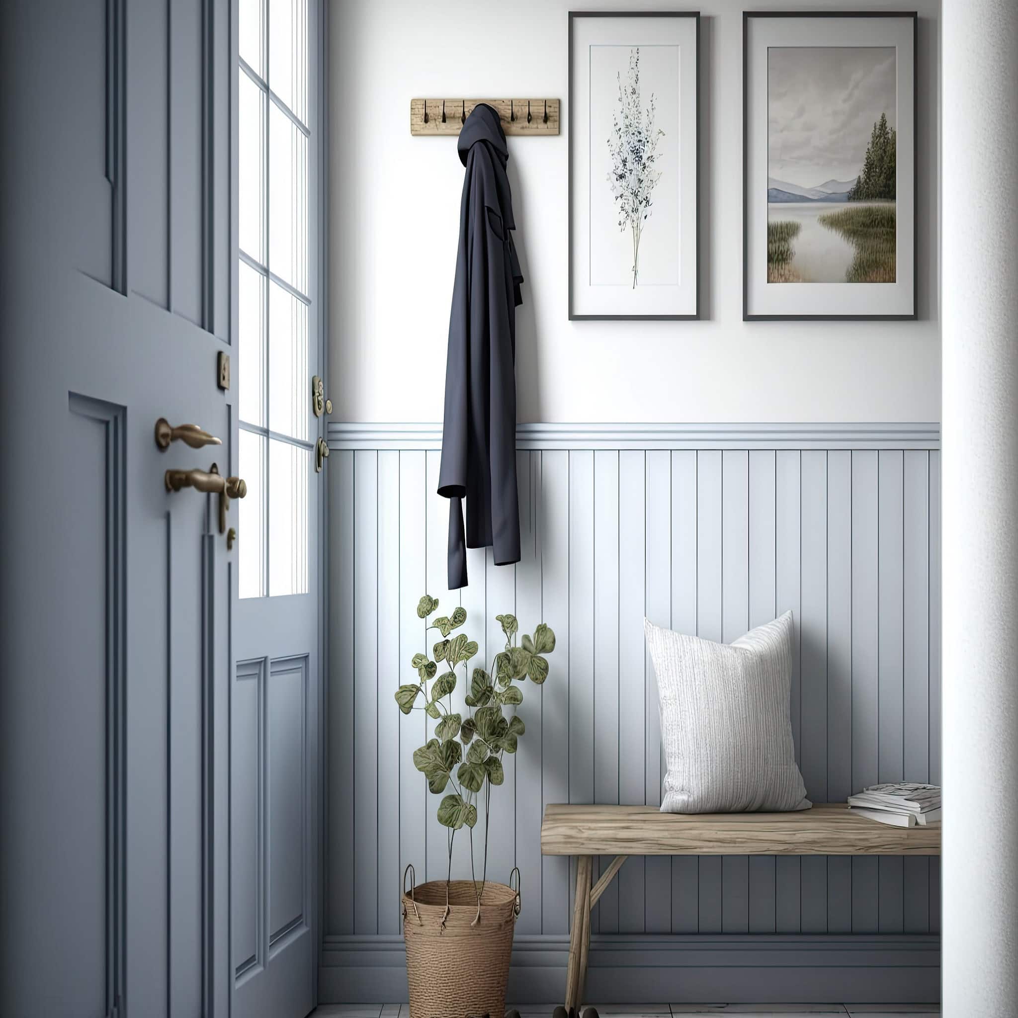 agencement entrée avec des meubles sur mesure