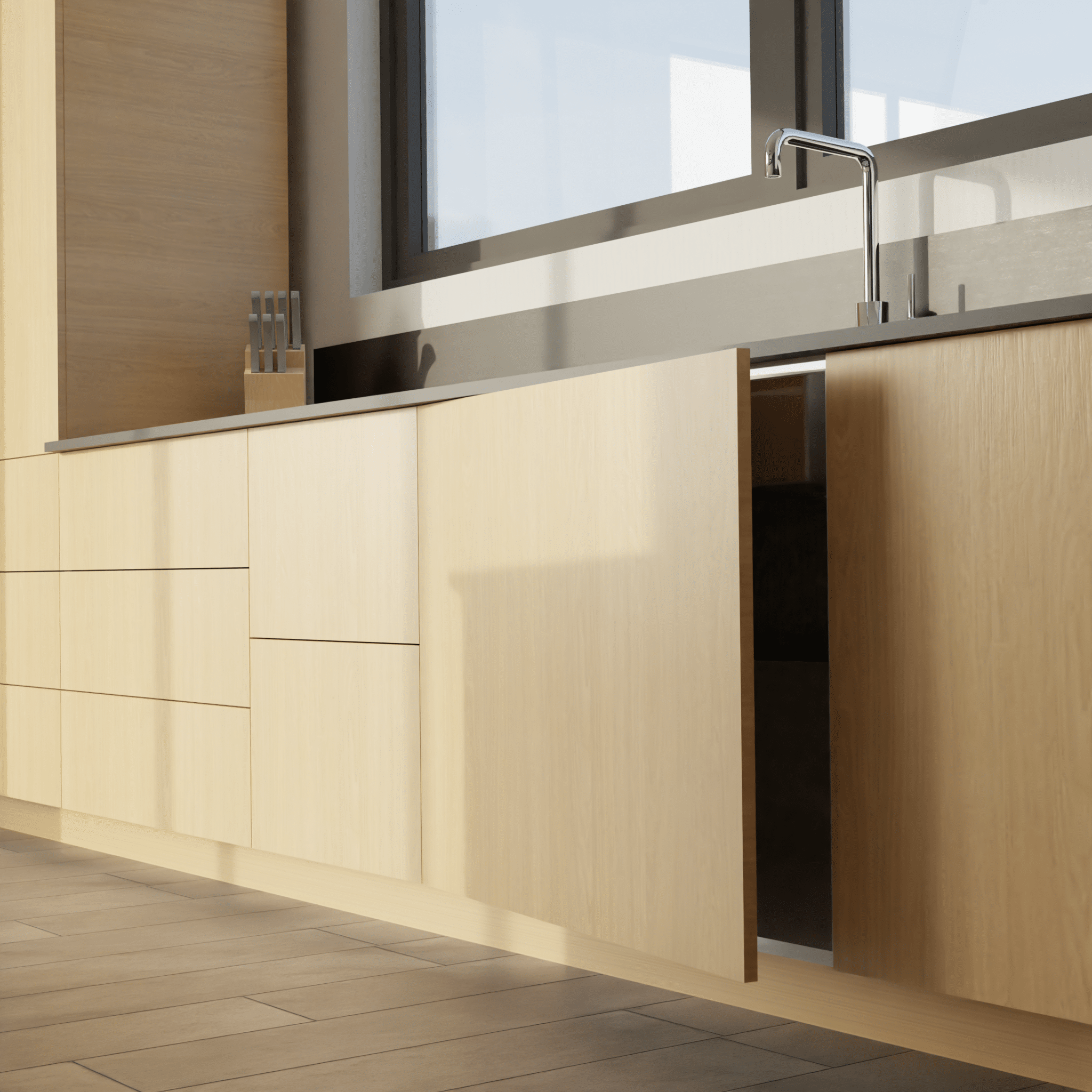 panneaux façades de cuisine sur-mesure salina oak