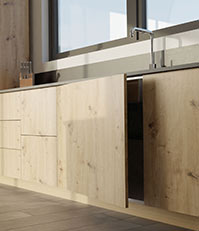 panneaux façades de cuisine sur-mesure oak yellow