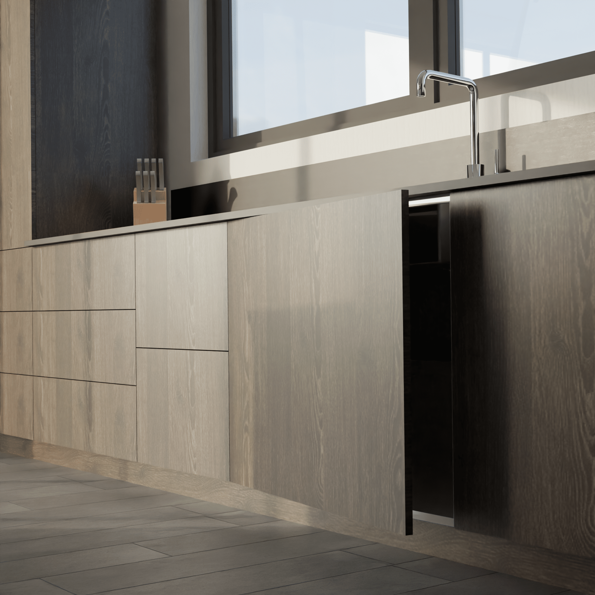 panneaux façades de cuisine sur-mesure sheffield oak black