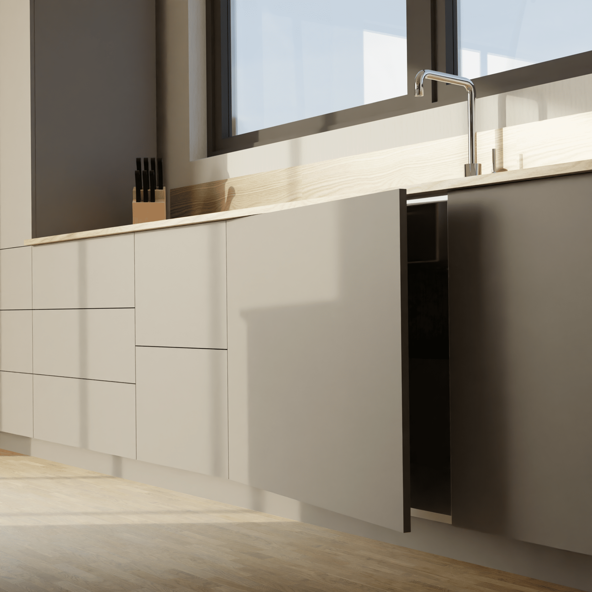 panneaux façades de cuisine sur-mesure summerain grey