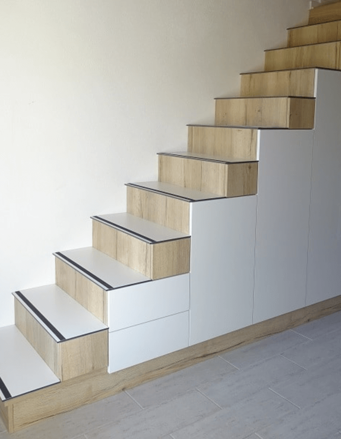 photo d'un meuble escalier, réalisé sur mesure