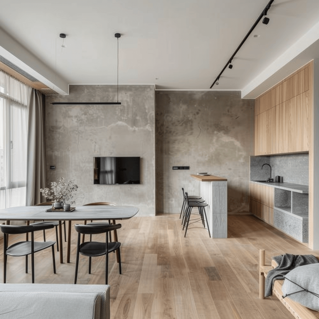 appartement minimaliste avec couleurs claires