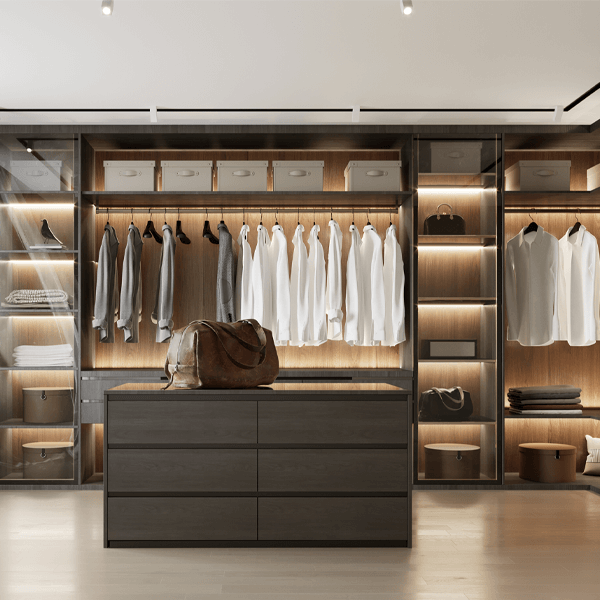 dressing avec éclairage led