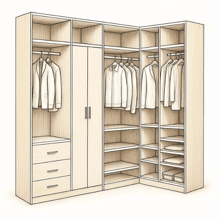 dressing en angle