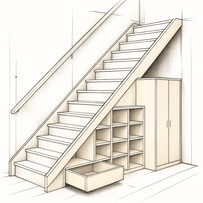 meuble sous escalier sur mesure