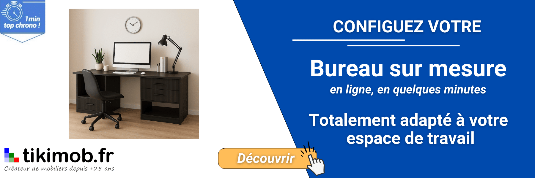 configurer bureau sur mesure