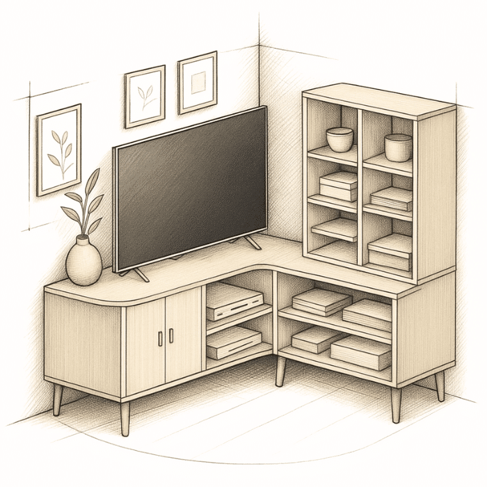 meuble tv angle